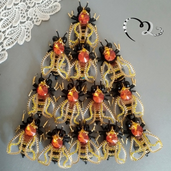 Альбом пользователя ЯMariha65: Брошки, серьги, кольцо Пчелки и Соты