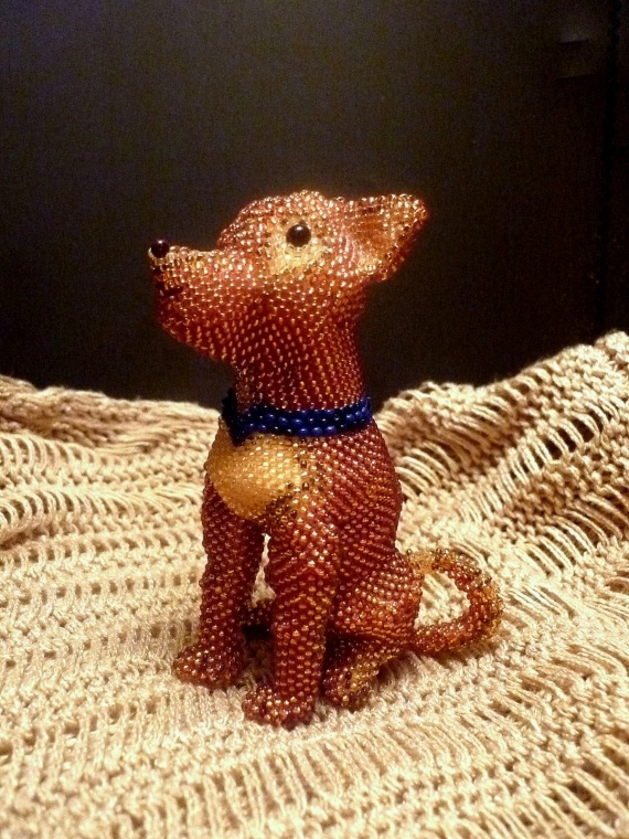 Альбом пользователя Chernichka: Дружок. Маленький рыжий щен из бисера
