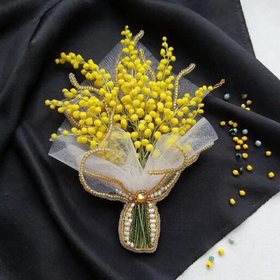 Альбом пользователя ElenaQueen: Брошь-бутоньерка Мимоза
