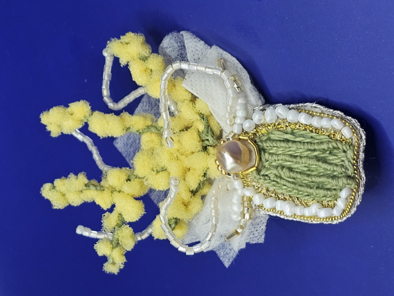 Альбом пользователя ElenaQueen: Брошь-бутоньерка Мимоза