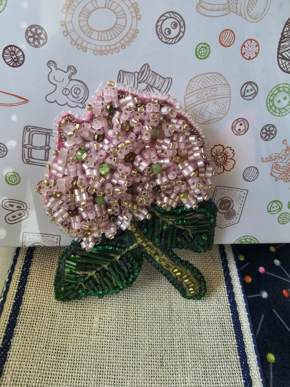 Альбом пользователя ElenaQueen: Розовая гортензия.Брошь