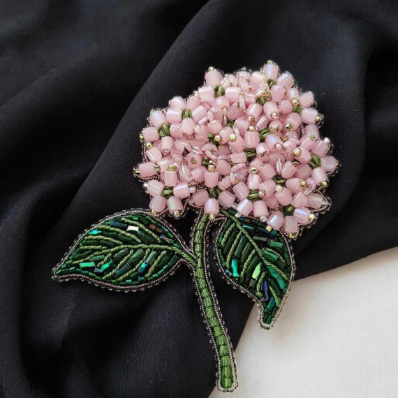 Альбом пользователя ElenaQueen: Розовая гортензия.Брошь