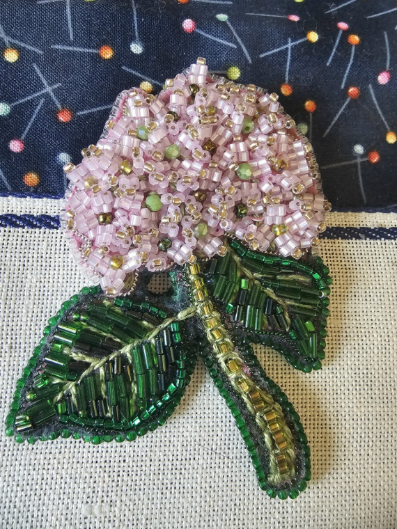 Альбом пользователя ElenaQueen: Розовая гортензия.Брошь