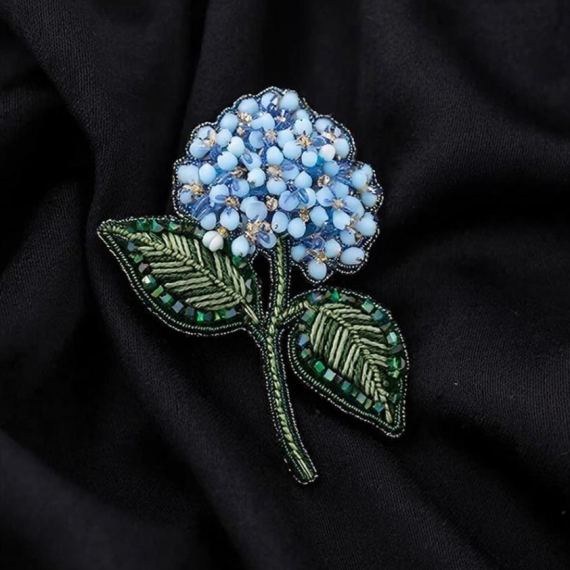 Альбом пользователя ElenaQueen: Две голубых гортензии.Броши