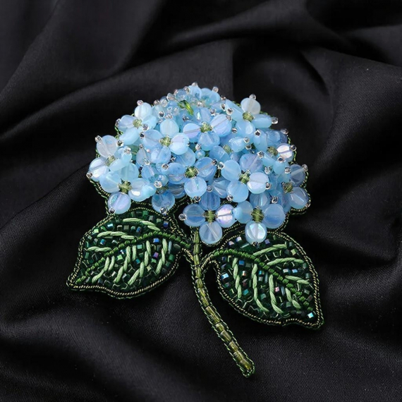 Альбом пользователя ElenaQueen: Две голубых гортензии.Броши