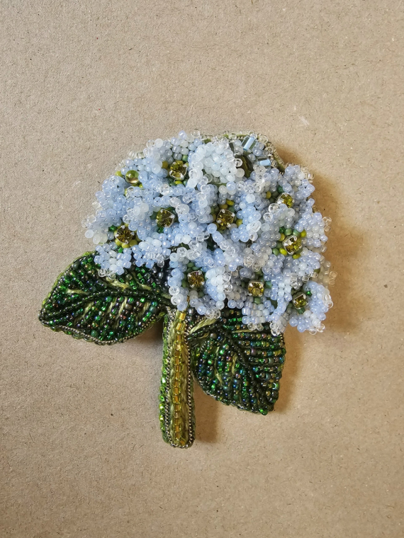 Альбом пользователя ElenaQueen: Две голубых гортензии.Броши