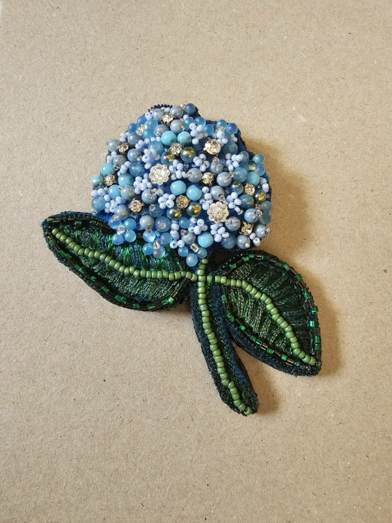 Альбом пользователя ElenaQueen: Две голубых гортензии.Броши