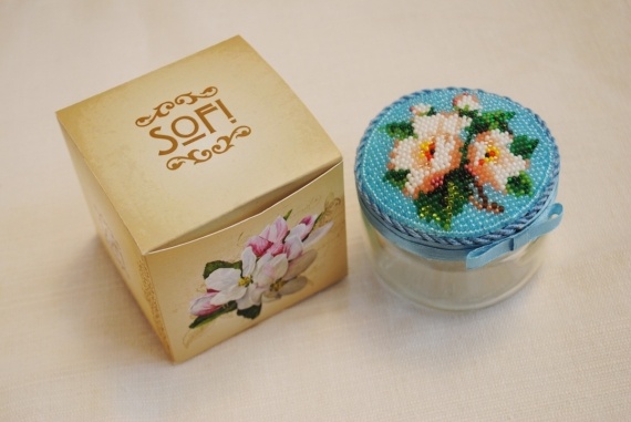 Альбом пользователя Sofi-beads: Шкатулочка Яблоневый цвет