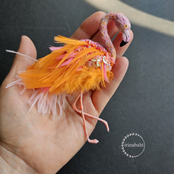 Альбом пользователя ИринаVesna: Брошь Фламинго