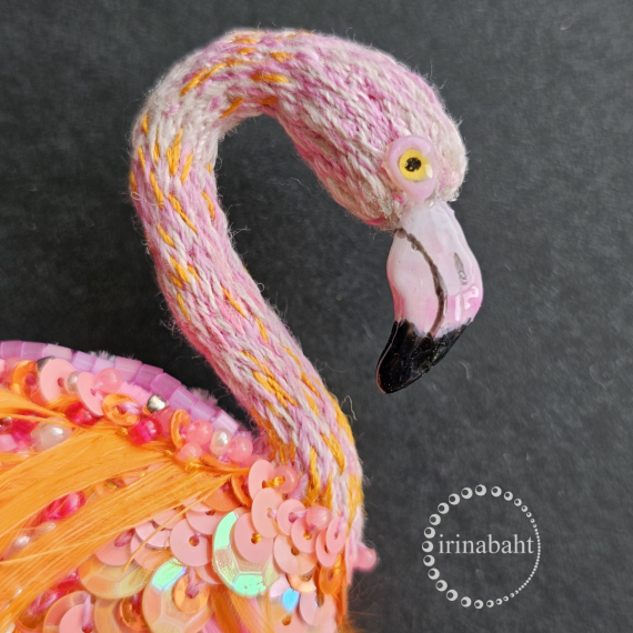 Альбом пользователя ИринаVesna: Брошь Фламинго