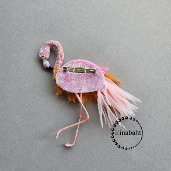 Альбом пользователя ИринаVesna: Брошь Фламинго