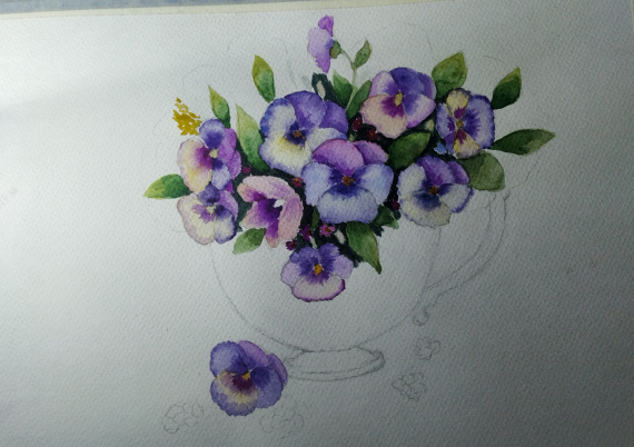 НЕбисерная лавка чудес: Букет в чашке