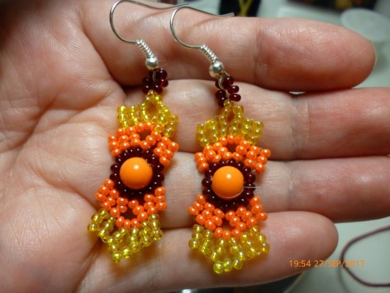 Альбом пользователя LanaGor: Серьги и кулон Оранжевое солнце