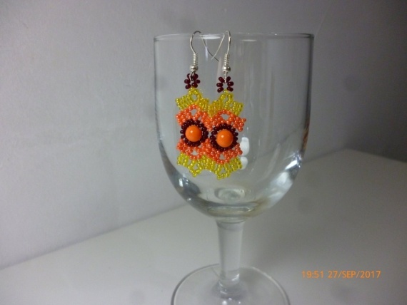 Альбом пользователя LanaGor: Серьги и кулон Оранжевое солнце