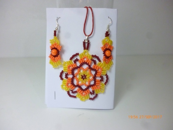 Альбом пользователя LanaGor: Серьги и кулон Оранжевое солнце