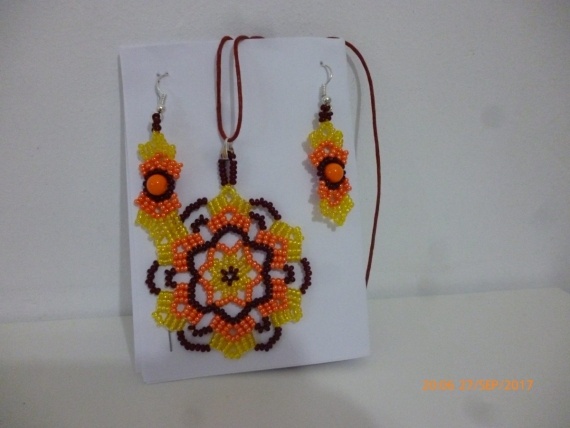 Альбом пользователя LanaGor: Серьги и кулон Оранжевое солнце