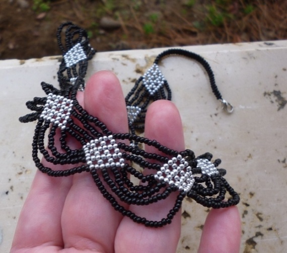 Альбом пользователя LanaGor: Черно-серебряное колье с провисами