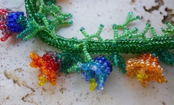 Альбом пользователя LanaGor: Стеклянное разноцветье - колье-венок