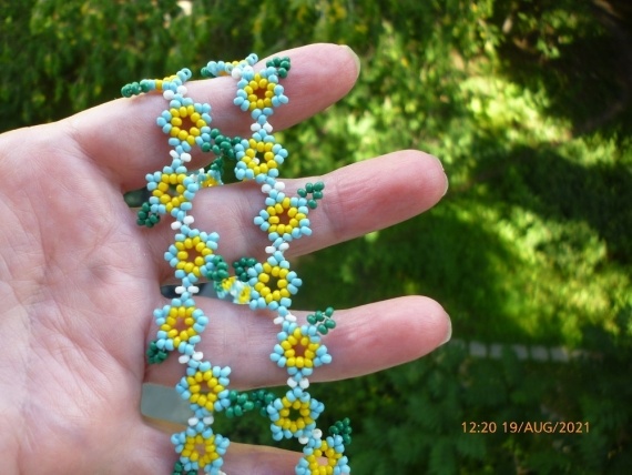 Альбом пользователя LanaGor: Колье-цепочка Незабудки