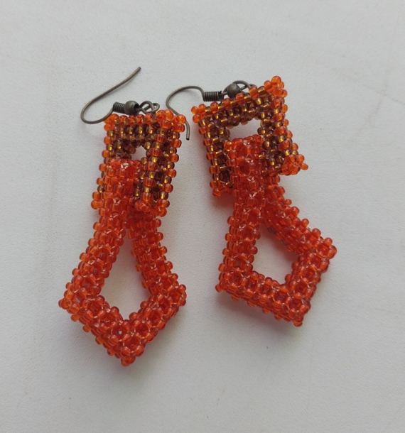 Альбом пользователя LanaGor: Рыжие квадратики (серьги)