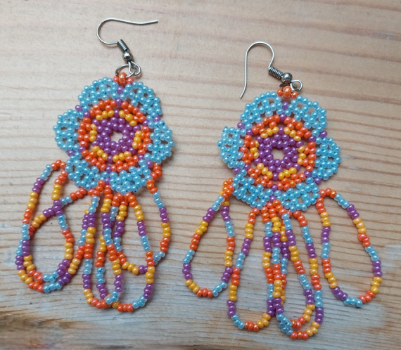 Альбом пользователя LanaGor: Серьги уичольские сиреневые