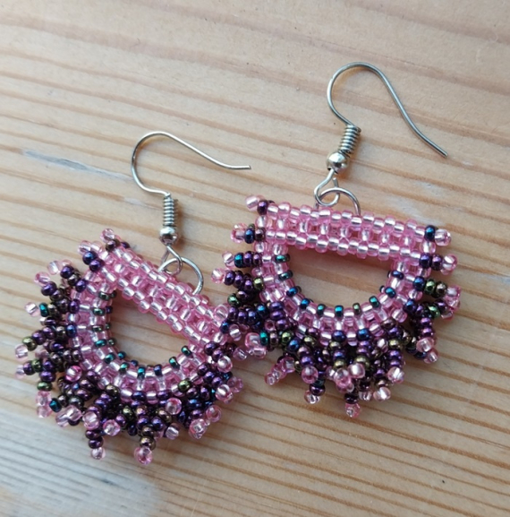 Альбом пользователя LanaGor: Серьги розовенькие мохнушки квадратиком