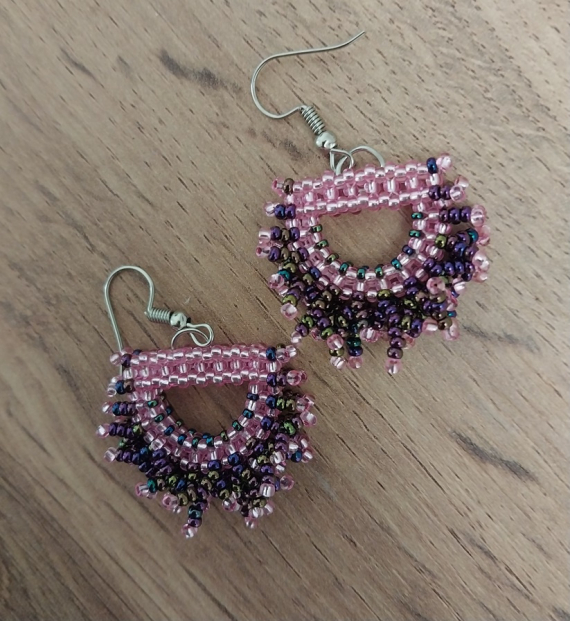 Альбом пользователя LanaGor: Серьги розовенькие мохнушки квадратиком