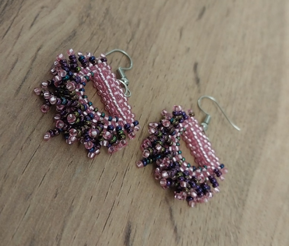 Альбом пользователя LanaGor: Серьги розовенькие мохнушки квадратиком