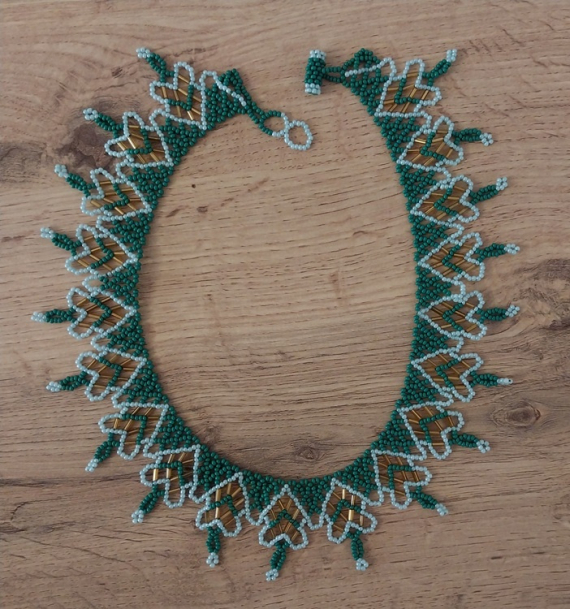 Альбом пользователя LanaGor: Зеленое колье со стеклярусом