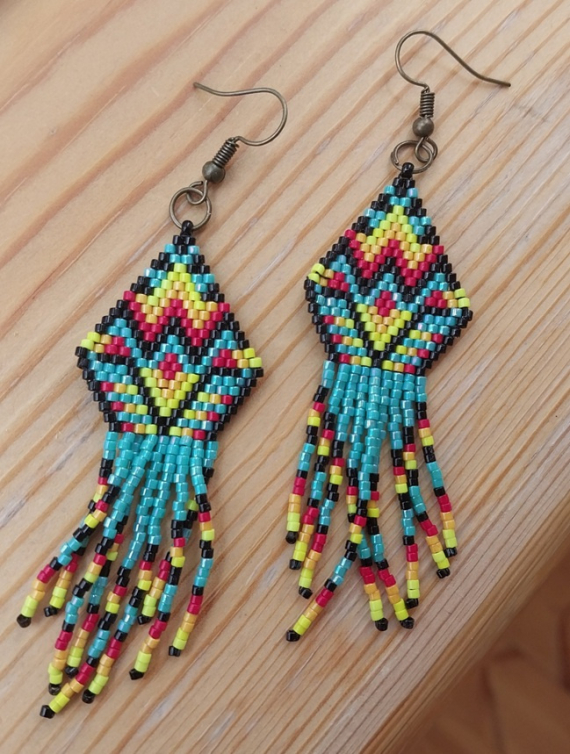 Альбом пользователя LanaGor: Серьги кирпичиком с бахромой