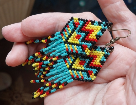 Альбом пользователя LanaGor: Серьги кирпичиком с бахромой