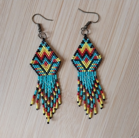 Альбом пользователя LanaGor: Серьги кирпичиком с бахромой