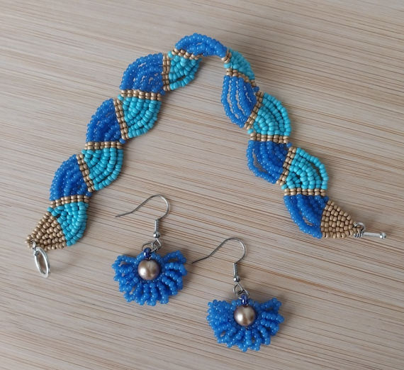 Альбом пользователя LanaGor: Браслет и серьги Море волнуется