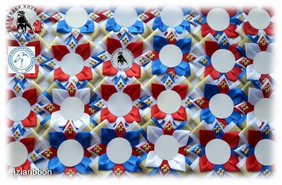 НЕбисерная лавка чудес: Наградные розетки для монопородной выставки ротвейлеров в Воронеже.