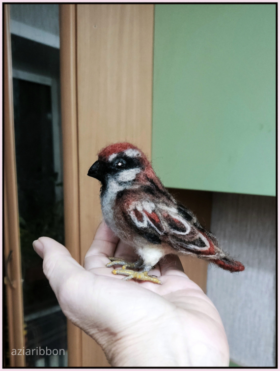 НЕбисерная лавка чудес: Продолжаю осваивать сухое валяние - ПТЫЦ!