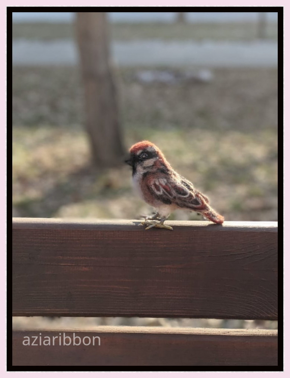 НЕбисерная лавка чудес: Продолжаю осваивать сухое валяние - ПТЫЦ!