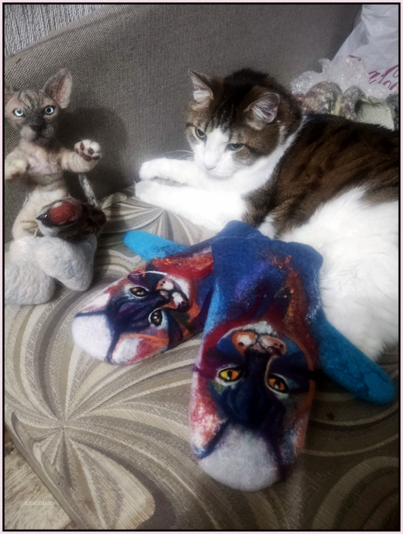 НЕбисерная лавка чудес: Как я варежки валяла)