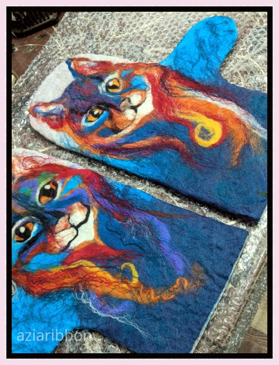 НЕбисерная лавка чудес: Как я варежки валяла)