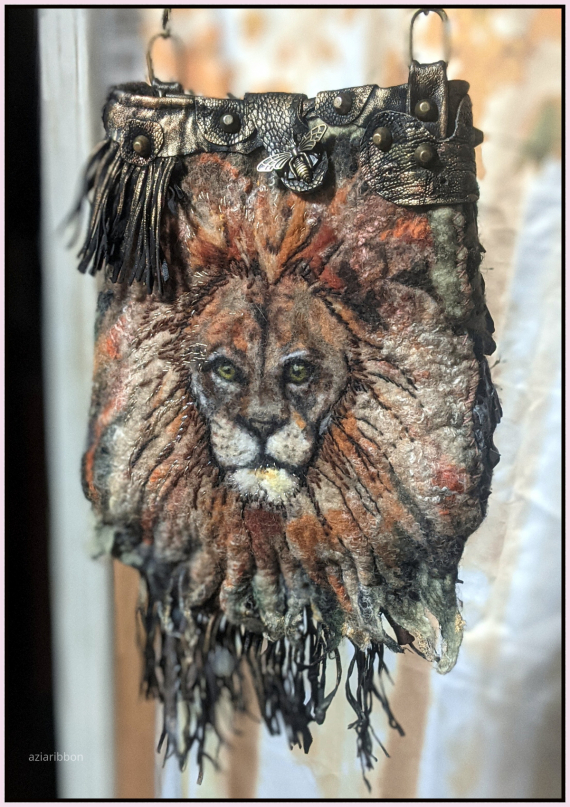 НЕбисерная лавка чудес: Сумка валяная Лев
