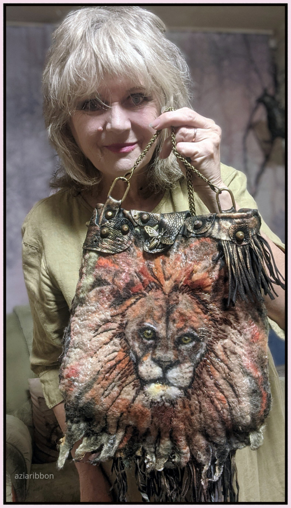 НЕбисерная лавка чудес: Сумка валяная Лев