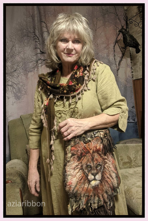 НЕбисерная лавка чудес: Сумка валяная Лев