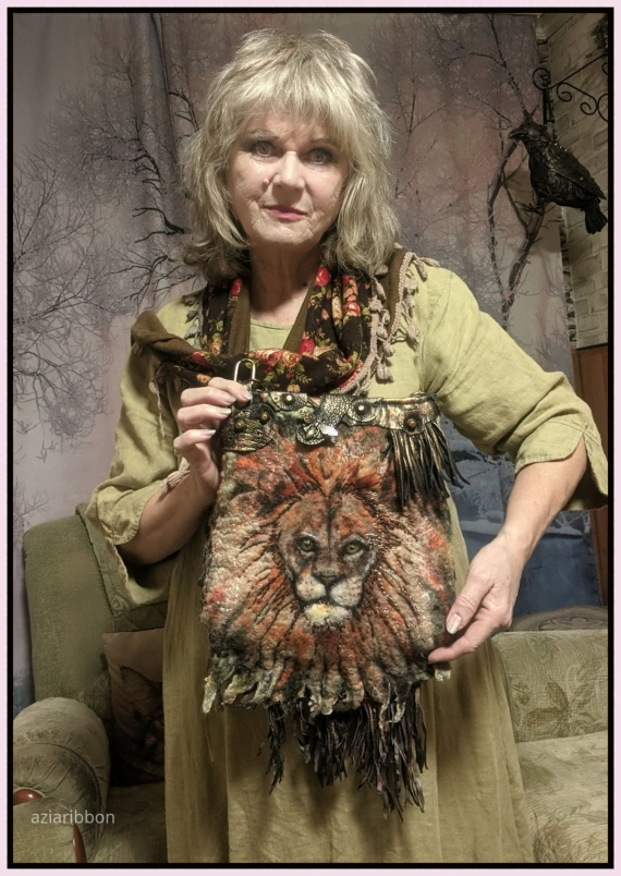 НЕбисерная лавка чудес: Сумка валяная Лев