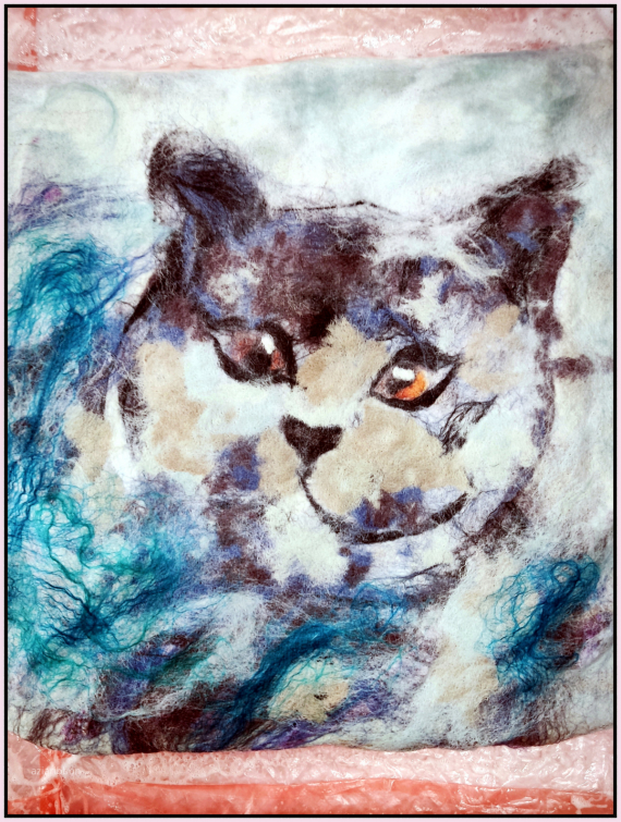 НЕбисерная лавка чудес: Валяная сумка Кот