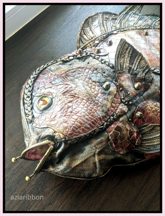 НЕбисерная лавка чудес: Кожаная сумка-рыба и с 8 марта)