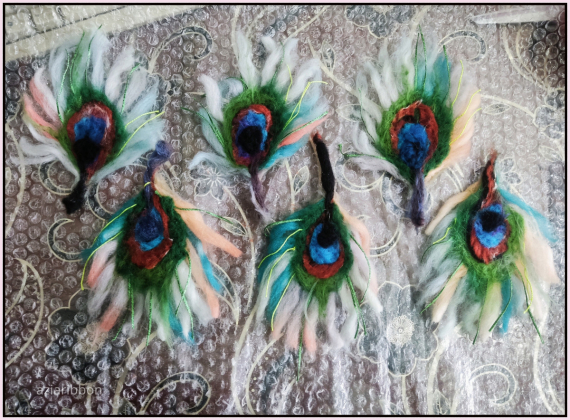 НЕбисерная лавка чудес: Интерьерный павлин, войлок.