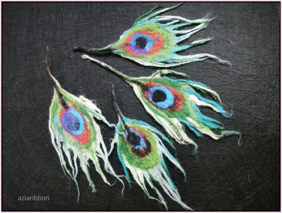 НЕбисерная лавка чудес: Интерьерный павлин, войлок.