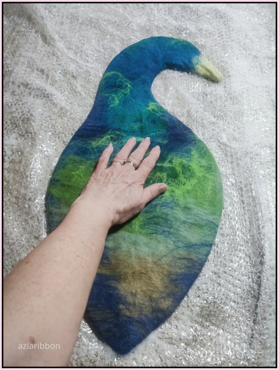 НЕбисерная лавка чудес: Интерьерный павлин, войлок.