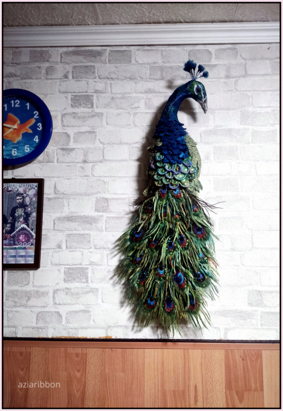 НЕбисерная лавка чудес: Интерьерный павлин, войлок.