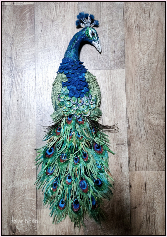 НЕбисерная лавка чудес: Интерьерный павлин, войлок.
