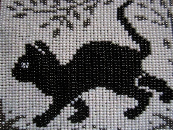 Альбом пользователя biser2019: Салфетка  «Черный кот»